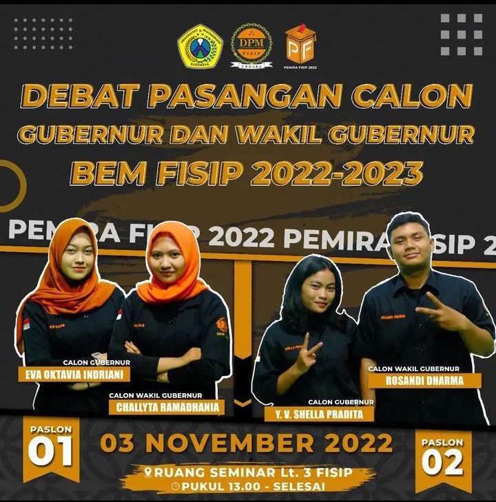 Debat Pasangan Calon Gubernur dan Wakil Gubernur BEM FISIP 2022–2023