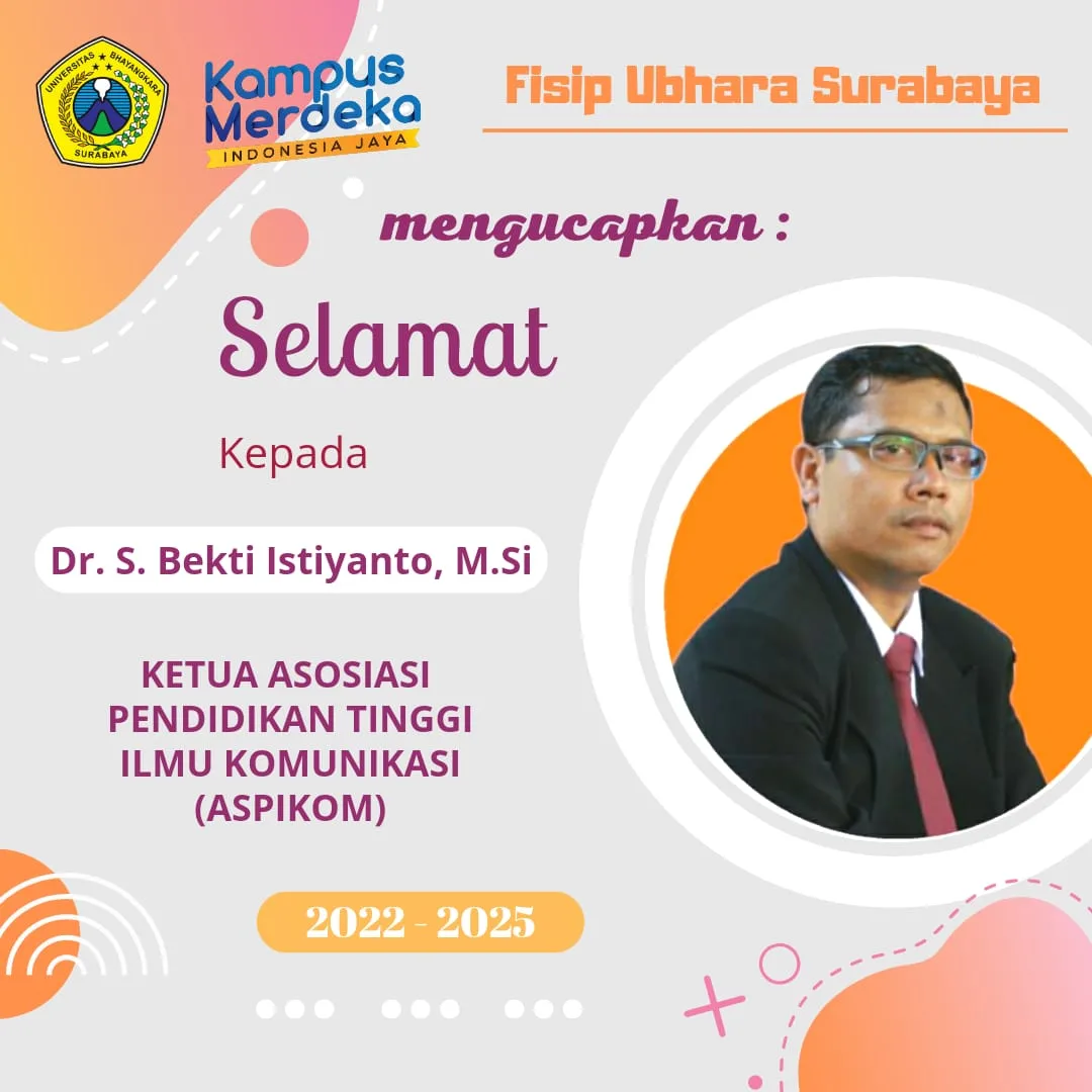 Selamat dan Sukses atas Terpilihnya Dr. S. Bekti Istiyanto, M.Si sebagai Ketua ASPIKOM Periode 2022–2025