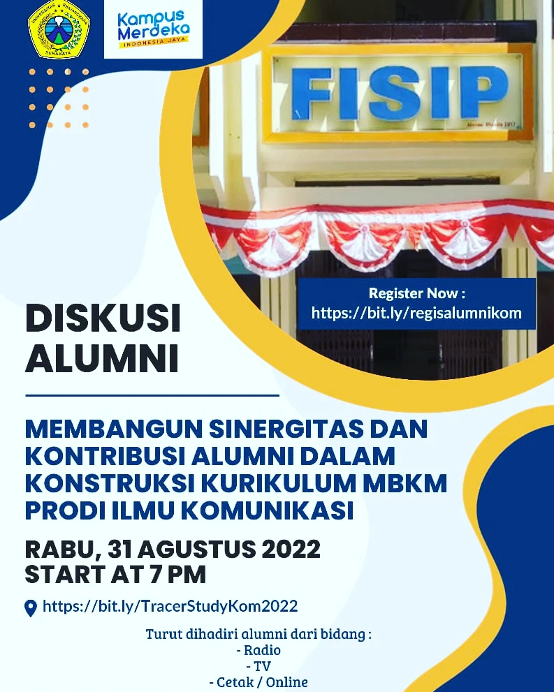 Diskusi Alumni: Membangun Sinergitas dan Kontribusi Alumni dalam Konstruksi Kurikulum MBKM Prodi Ilmu Komunikasi