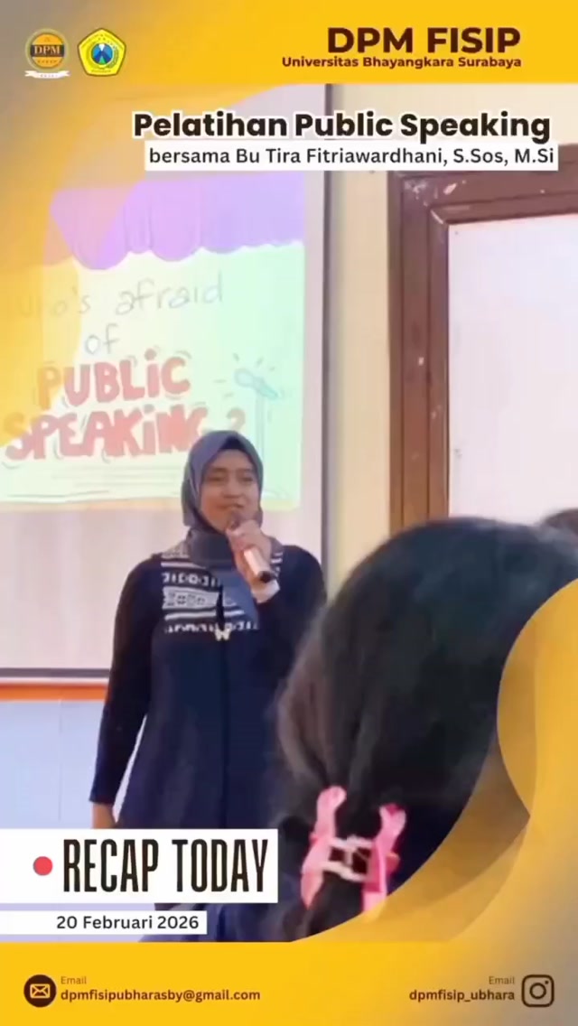 BEM FISIP Ubhara Surabaya Gelar Pelatihan Public Speaking, Tingkatkan Kepercayaan Diri Mahasiswa