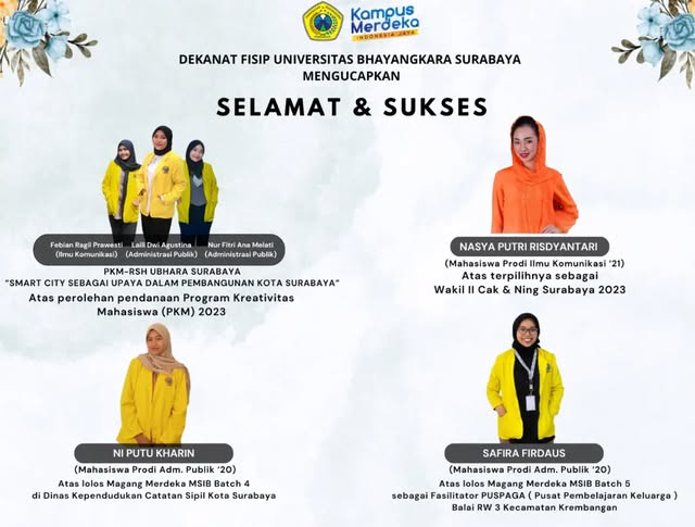 Mahasiswa FISIP UBHARA Surabaya Raih Prestasi di PKM, Ajang Budaya, dan Magang Merdeka
