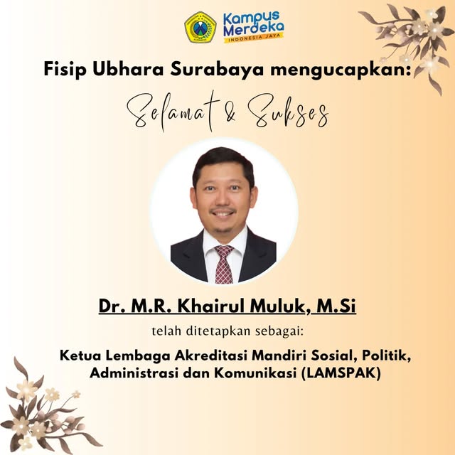 Selamat dan Sukses Dr. M.R. Khairul Muluk Ditunjuk sebagai Ketua LAMSPAK