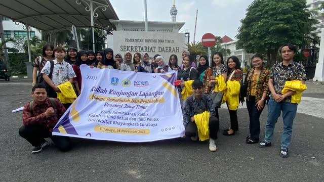Mahasiswa Administrasi Publik UBHARA Surabaya Lakukan Kunjungan Lapangan ke Biro Administrasi Pimpinan Setda Provinsi Jatim