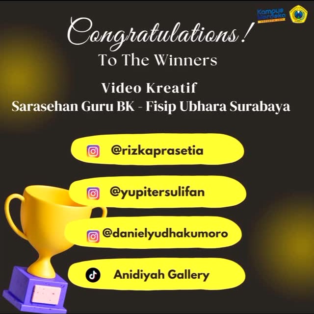 Selamat kepada Pemenang Konten Sarasehan Guru BK