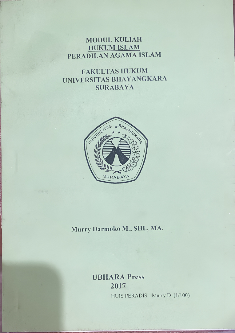 Modul kuliah Hukum Islam dan Peradilan Agama Islam di Fakultas Hukum Universitas Bhayangkara